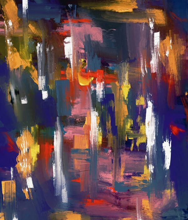 Abstract composition representing morning energy and serenity