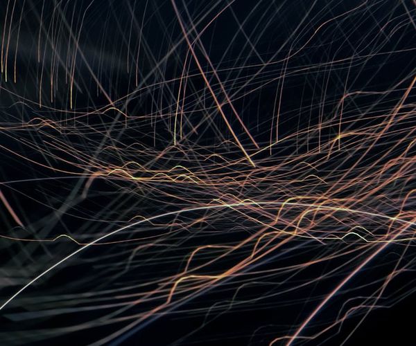 Abstract flow lines representing balance and energy
